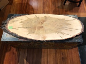 lot 198 image: Beautiful Large Live-Edge Wood Slab #2