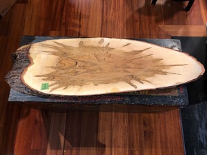 lot 199 image: Beautiful Large Live-Edge Wood Slab #3
