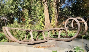 lot 209 image: 2 Antique Wooden Snow Sleds