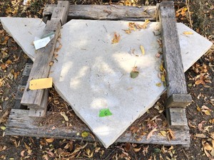 lot 236 image: Large Triangular Piece of Stone Building Material #6