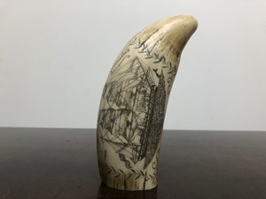 lot 280 image: Carved Faux Ivory Scrimshaw Artwork