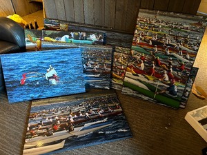 lot 256 image: LARGE & Excellent Lot of BoatCanoeKayak Racing Wall Artworks