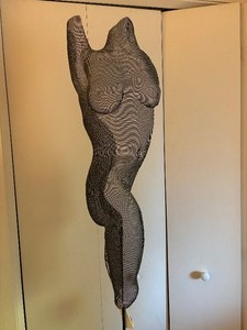 lot 79 image: Large Randy Coopers Diana Nude Metal Wire Sculpture