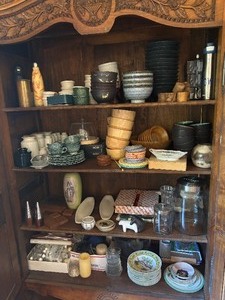 lot 74 image: Entire Contents of Cabinet - Very Nice Quality Newer & Vintage Dishware & Other Items