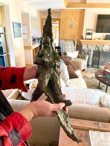 lot 277 image: Wonderful LARGE Vintage Figural Bronze Sculpture - The Grandchild
