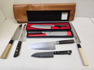 lot 334 image: Very Nice Lot of Quality Japanese etc Chefs Knives