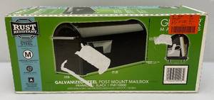 lot 7 image: Gibraltar Galvanized Steel Post Mount Mailbox (NIB)