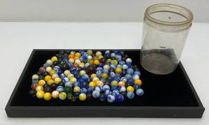 lot 23 image: Vintage Misc. Marbles (Some Glow Under UV Lights)