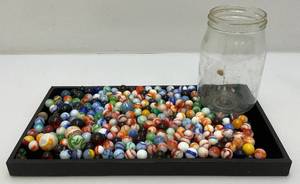 lot 45 image: Vintage Misc. Marbles (Some Glow Under UV Lights)