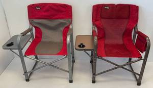 lot 1 image: Two Folding Chairs With Side Table 1 Rocky Brand & 1 Natural Gear