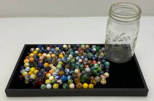 lot 41 image: Vintage Misc. Marbles (Some Glow Under UV Lights)