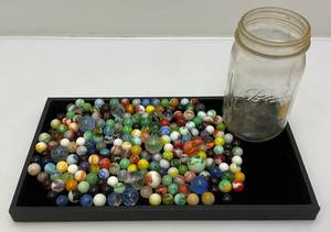 lot 42 image: Vintage Misc. Marbles (Some Glow Under UV Lights)