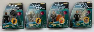 lot 160 image: Misc. STAR TREK Warp Factor Series 2 Action Figures Including Captain Benjamin Sisko & More (NIB) Cards Beat Up A Little