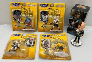 lot 167 image: Misc. Starting Lineup Hockey Action Figures & Hockey Bobble Head (NIB) Packaging Beat Up A Little