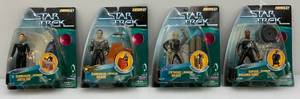 lot 169 image: Misc. STAR TREK Warp Factor Series 2  Action Figures Including Captain Benjamin Sisko & More (NIB) Cards Beat Up A Little