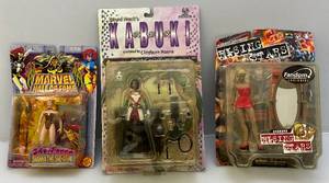 lot 170 image: Misc. Action Figures  Including David Macks KABUKI & More (NIB) Packaging Beat Up A Little