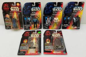 lot 179 image: 1990s STAR WARS The Power Of The Force & Episode I Action Figures (NOC) Cards Beat Up A Little