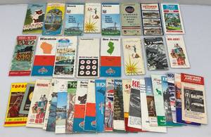 lot 184 image: Misc. Vintage Road Maps Including Standard & More