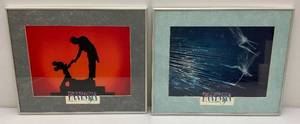 lot 205 image: Misc. FANTASIA Lobby Cards Framed Behind Glass In Aluminum Frame 14 14 x 17 12