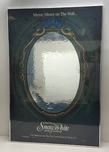 lot 218 image: Vintage Walt Disneys Classic (Snow White And The Seven Dwarfs) Movie Poster Framed Behind Glass With Brushed Aluminum Frame 27 14 x 40 14