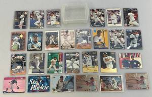 lot 236 image: Misc. Derek Jeter Baseball Cards In Protective Case
