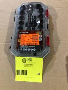 lot 36 image: Husky 100-Position 38 in. Drive Universal Socket Wrench Set (26-Piece) Customer Returns See Pictures