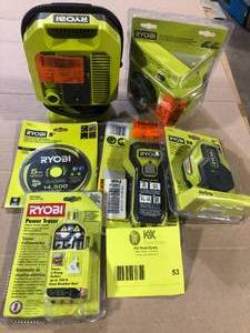 lot 53 image: Lot of Assorted Ryobi Tools and Hardware Various Models and Conditions Customer Returns See Pictures