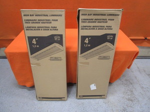 lot 41 image: (2) (New) 4 High Bay Shop Light Fixtures