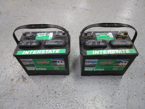 lot 43 image: (2) Interstate RVMarine Deep Cycle Batteries