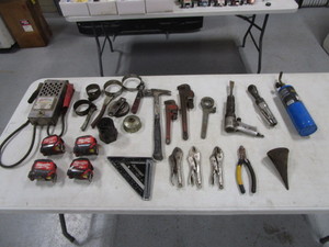 lot 47 image: Misc. Tools, Battery Tester, Air Tools