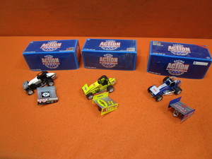 lot 99 image: (3) 124th Action Collectibles Sprint Cars
