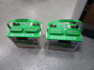 lot 45 image: (2) Interstate RVMarine Deep Cycle Batteries
