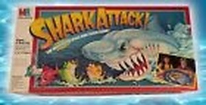 lot 21 image: Vintage 88 Milton Bradley Shark Attack Complete Game Estate Find Mint Condition