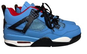 lot 55 image: Nike Air Jordan 4 Retro Cactus Jack Travis Scott Blue Mens Size 9.5 Used