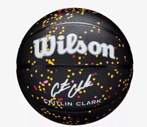 lot 102 image: Wilson Caitlin Clark Black Confetti Basketball #22 - Full Size - Brand New in Box