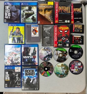 lot 14 image: Lot of 17 Video Games for PS4, PS2, Xbox One, Sega Genesis, and More - Mixed Titles