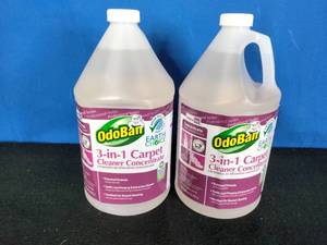 New 2 OdoBan Professional Series Cleaning 3-in-1 Carpet Cleaner Concentrate - 1 Gallon Each