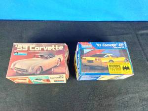 Monogram 1953 Chevy Corvette 124 Scale Model Kit #2291 and RevellMonogram 1995 Chevy Corvette ZR-1 Coupe The Last ZR-1