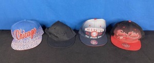 Four Ball Caps Chicago, Minnesota, Twin Cities, and Other
