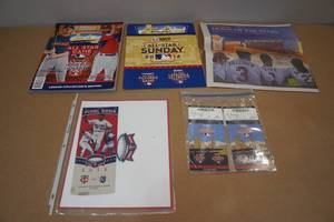 lot 16 image: Assorted Sports Memorabilia -Programs, Newspaper, Tickets