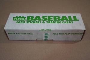 lot 20 image: 1988 Fleer Baseball Logo Stickers & Trading Card Set