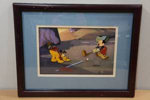 lot 28 image: Authentic Disney Mickey Mouse Canine Caddy Framed Pin Set
