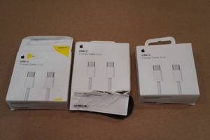 lot 42 image: 3 Apple USB-C 1m Charge Cables