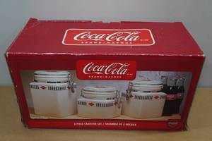 lot 53 image: Vintage Style Coca-Cola Canisters