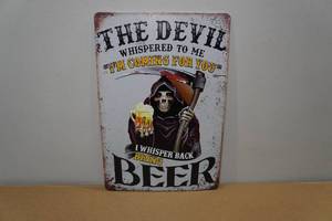 lot 79 image: Metal Novelty Sign - DevilBeer
