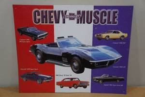 lot 204 image: Metal Chevy Sign