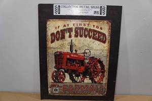 lot 205 image: Metal Farmall Sign