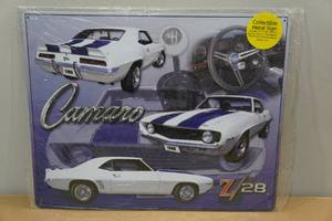 lot 207 image: Metal Camaro Sign