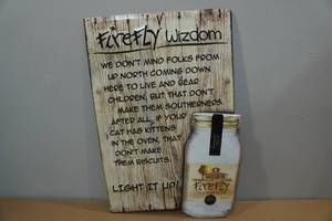 lot 210 image: Raised Metal Firefly Sign