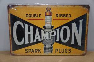 lot 216 image: Metal Champion Sign